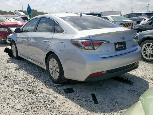 KMHE24L1XHA058498 - 2017 HYUNDAI SONATA HYB SILVER photo 3