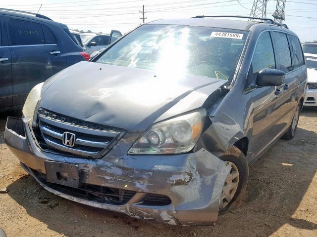 5FNRL38207B079736 - 2007 HONDA ODYSSEY LX GRAY photo 2