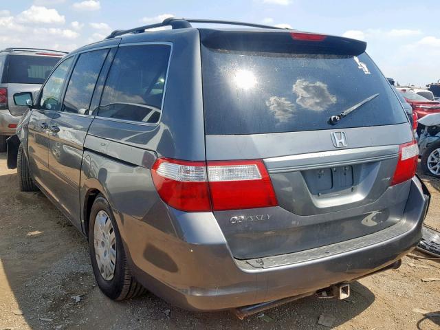 5FNRL38207B079736 - 2007 HONDA ODYSSEY LX GRAY photo 3