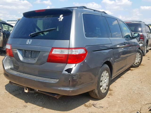 5FNRL38207B079736 - 2007 HONDA ODYSSEY LX GRAY photo 4