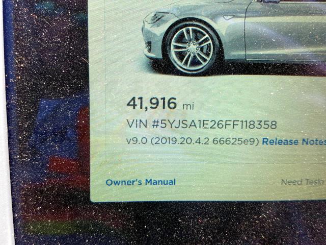 5YJSA1E26FF118358 - 2015 TESLA MODEL S Gümüş foto 8