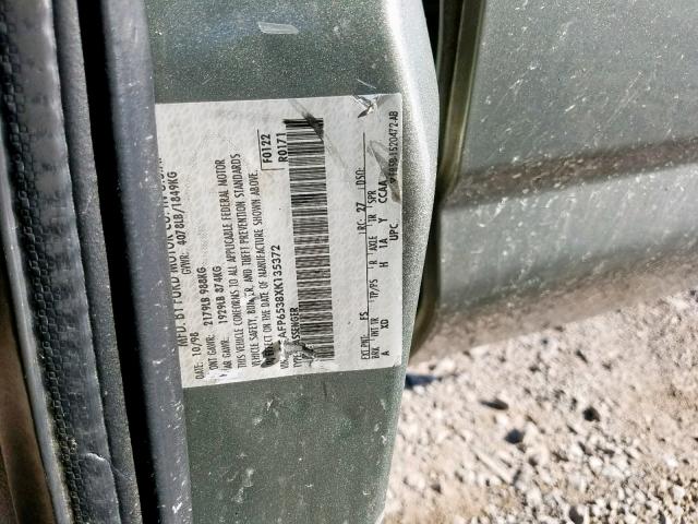 1FAFP6538XK135372 - 1999 FORD CONTOUR LX GRAY photo 10