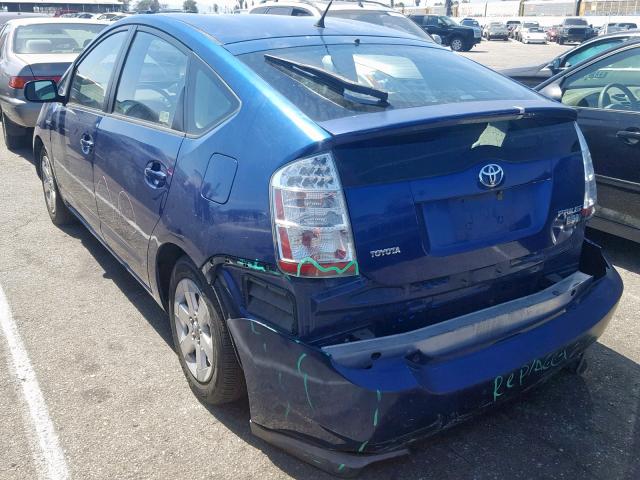 JTDKB20U387715102 - 2008 TOYOTA PRIUS BLUE photo 3