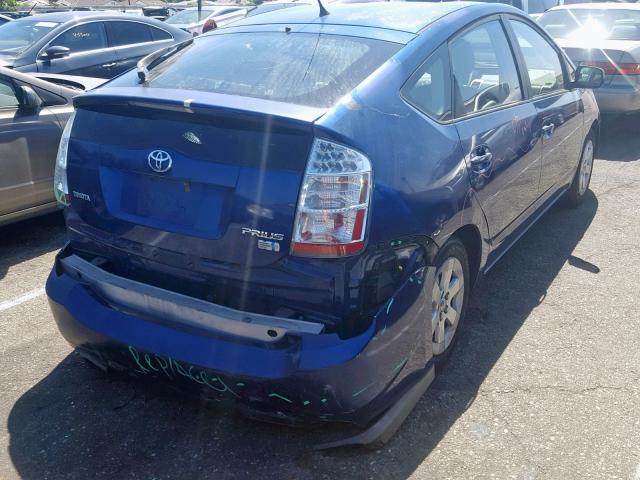 JTDKB20U387715102 - 2008 TOYOTA PRIUS BLUE photo 4