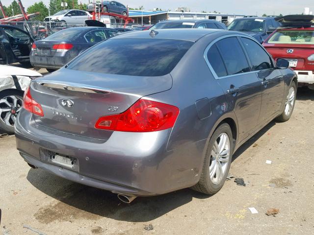 JN1CV6AP0DM711339 - 2013 INFINITI G37 BASE GRAY photo 4