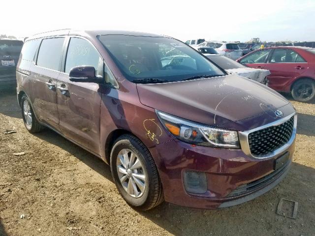 KNDMB5C15G6175817 - 2016 KIA SEDONA LX BURGUNDY photo 1