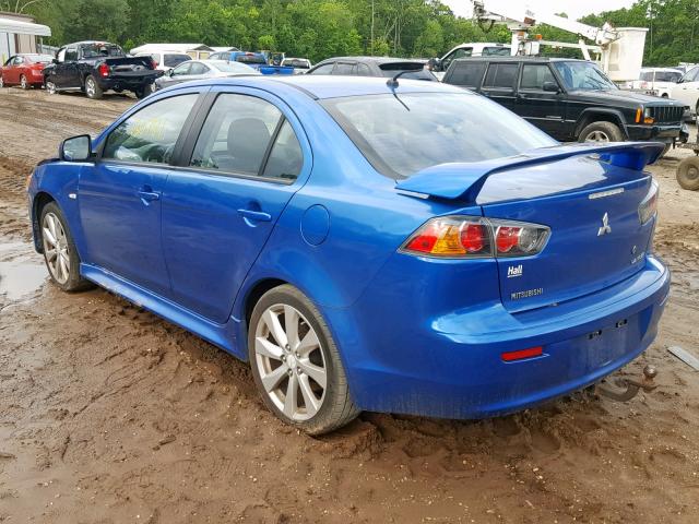 JA32U8FWXCU012305 - 2012 MITSUBISHI LANCER GT BLUE photo 3