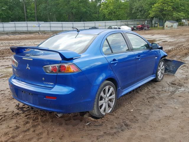 JA32U8FWXCU012305 - 2012 MITSUBISHI LANCER GT BLUE photo 4