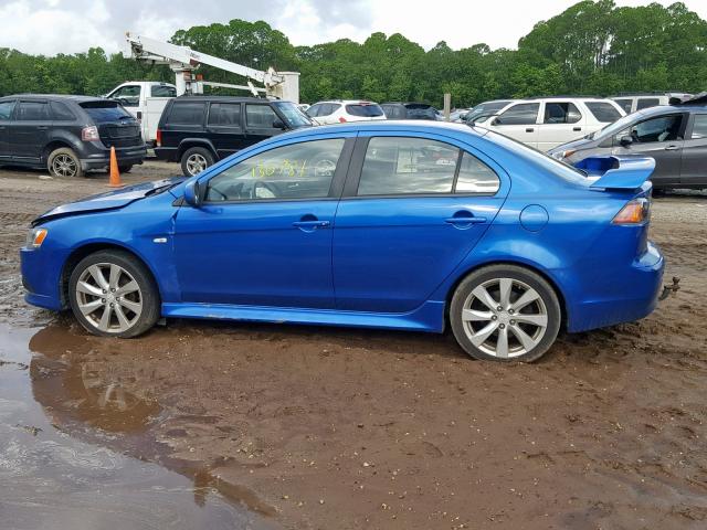 JA32U8FWXCU012305 - 2012 MITSUBISHI LANCER GT BLUE photo 9