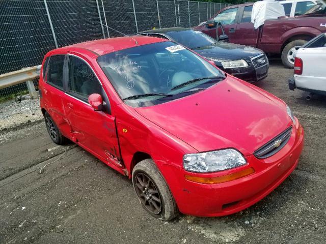 KL1TD62655B352404 - 2005 CHEVROLET AVEO BASE წითელი ფოტო 1