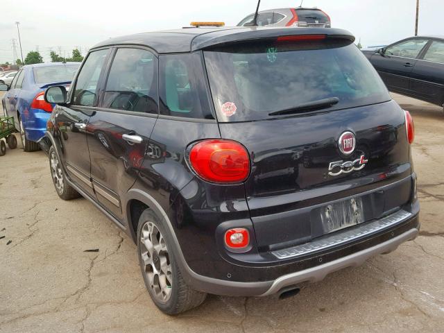 ZFBCFADH4EZ020422 - 2014 FIAT 500L TREKK BLACK photo 3