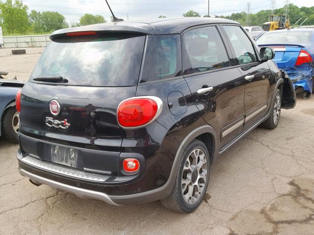 ZFBCFADH4EZ020422 - 2014 FIAT 500L TREKK BLACK photo 4