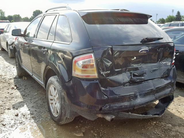 2FMDK36C37BB13816 - 2007 FORD EDGE SE BLACK photo 3