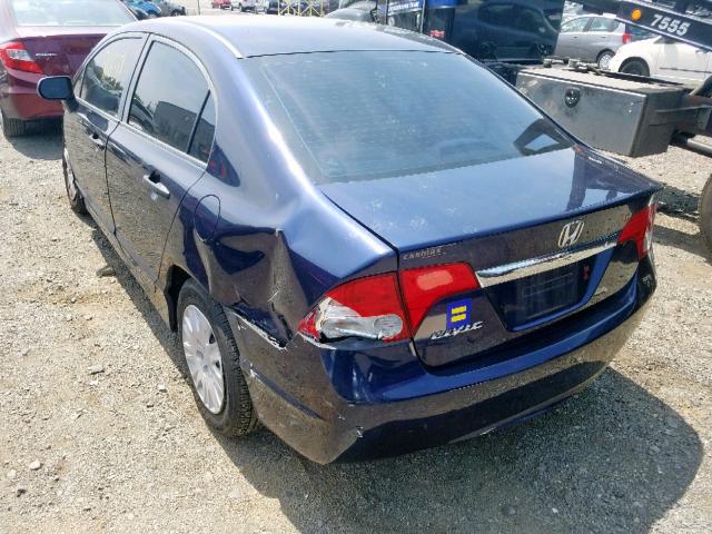 19XFA1F32BE022610 - 2011 HONDA CIVIC VP BLUE photo 3