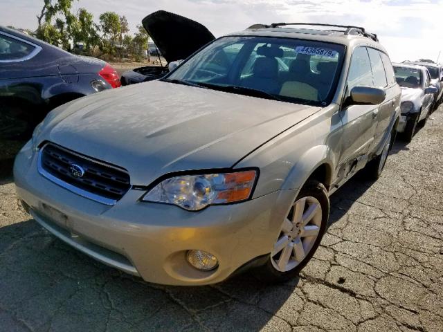 4S4BP62C077325453 - 2007 SUBARU OUTBACK OU GREEN photo 2