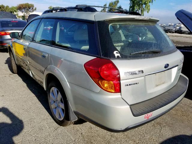 4S4BP62C077325453 - 2007 SUBARU OUTBACK OU GREEN photo 3