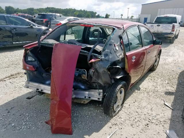 1G8AF52F65Z155635 - 2005 SATURN ION LEVEL RED photo 4