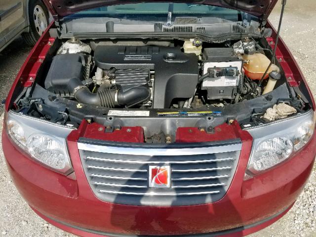 1G8AF52F65Z155635 - 2005 SATURN ION LEVEL RED photo 7