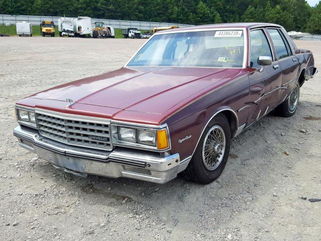 2G1AN69H4E9213167 - 1984 CHEVROLET CAPRICE CL BURGUNDY photo 2