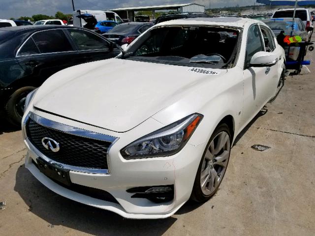 JN1BY1ARXKM585088 - 2019 INFINITI Q70 3.7 LU WHITE photo 2