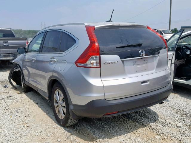 2HKRM3H72EH555279 - 2014 HONDA CR-V EXL SILVER photo 3