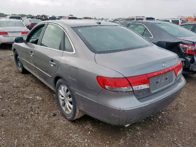 KMHFC46F68A320347 - 2008 HYUNDAI AZERA SE SILVER photo 3