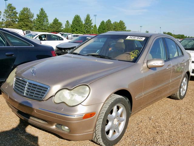 WDBRF61JX1F024481 - 2001 MERCEDES-BENZ C 240 TAN photo 2