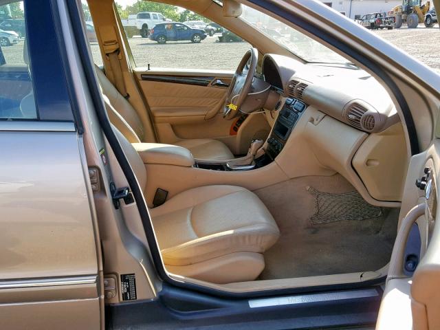 WDBRF61JX1F024481 - 2001 MERCEDES-BENZ C 240 TAN photo 5