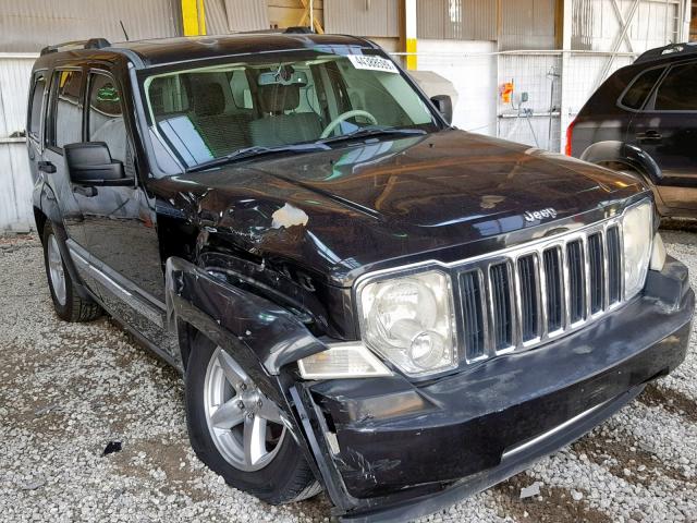 1J8GP58K98W156746 - 2008 JEEP LIBERTY LI BLACK photo 1