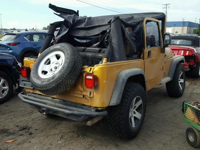 1J4FA39S93P309873 - 2003 JEEP WRANGLER C GOLD photo 4