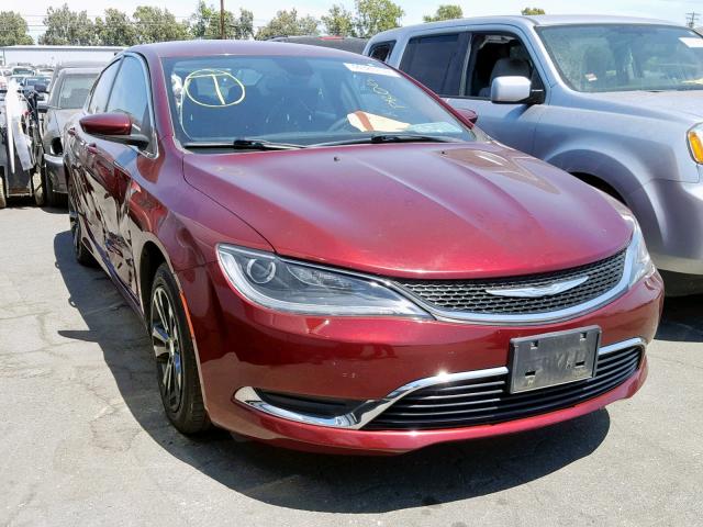 1C3CCCAB6FN739878 - 2015 CHRYSLER 200 LIMITE RED photo 1