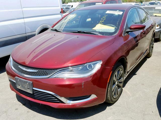 1C3CCCAB6FN739878 - 2015 CHRYSLER 200 LIMITE RED photo 2