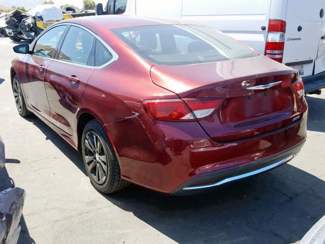 1C3CCCAB6FN739878 - 2015 CHRYSLER 200 LIMITE RED photo 3