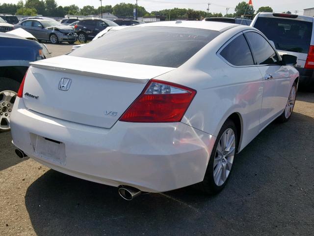 1HGCS22839A012092 - 2009 HONDA ACCORD EXL WHITE photo 4