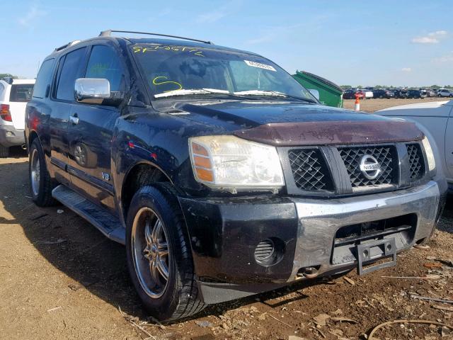 5N1AA08B95N706980 - 2005 NISSAN ARMADA SE BLACK photo 1