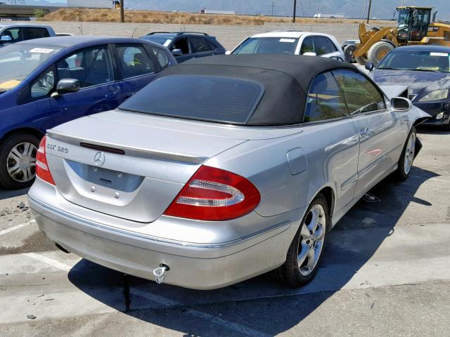 WDBTK65GX5T052661 - 2005 MERCEDES-BENZ CLK 320 SILVER photo 4