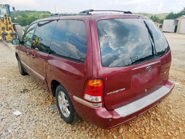 2FMZA52451BB40266 - 2001 FORD WINDSTAR S MAROON photo 3