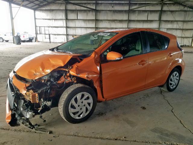 JTDKDTB35F1105643 - 2015 TOYOTA PRIUS C ORANGE photo 2