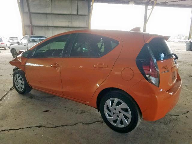 JTDKDTB35F1105643 - 2015 TOYOTA PRIUS C ORANGE photo 3