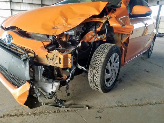 JTDKDTB35F1105643 - 2015 TOYOTA PRIUS C ORANGE photo 9