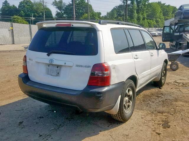 JTEGD21A740096961 - 2004 TOYOTA HIGHLANDER WHITE photo 4