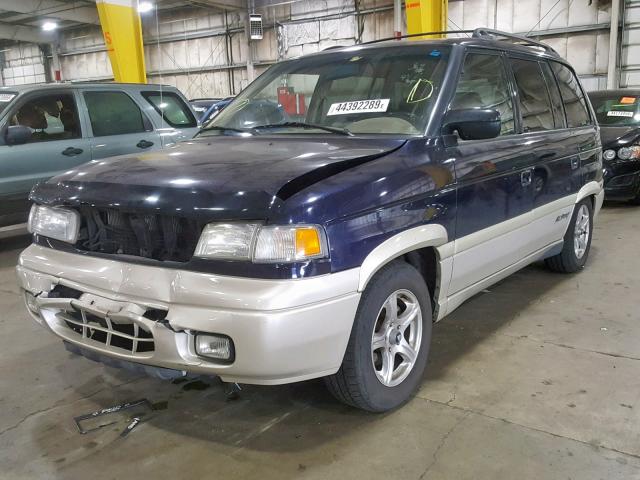 JM3LV5225T0813436 - 1996 MAZDA MPV WAGON BLUE photo 2