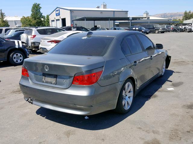 WBANE53546CK84426 - 2006 BMW 525 I GRAY photo 4