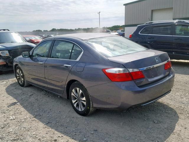 1HGCR2F32EA157953 - 2014 HONDA ACCORD LX BLUE photo 3