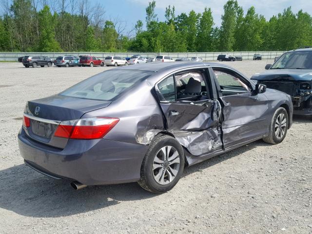 1HGCR2F32EA157953 - 2014 HONDA ACCORD LX BLUE photo 4