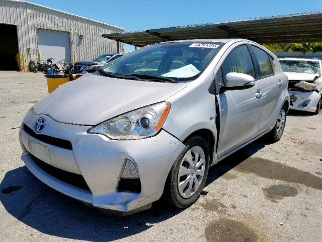 JTDKDTB30D1532659 - 2013 TOYOTA PRIUS C SILVER photo 2