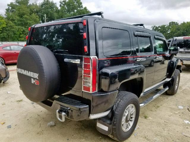 5GTDN13E978107259 - 2007 HUMMER H3 BLACK photo 4