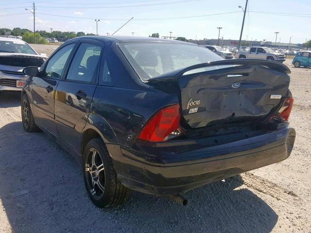 1FAFP38333W264830 - 2003 FORD FOCUS ZTS BLACK photo 3