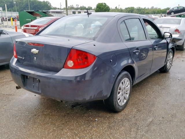 1G1AT58H697116156 - 2009 CHEVROLET COBALT LT BLUE photo 4