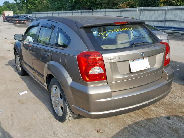 1B3HB48B07D329845 - 2007 DODGE CALIBER SX TAN photo 3